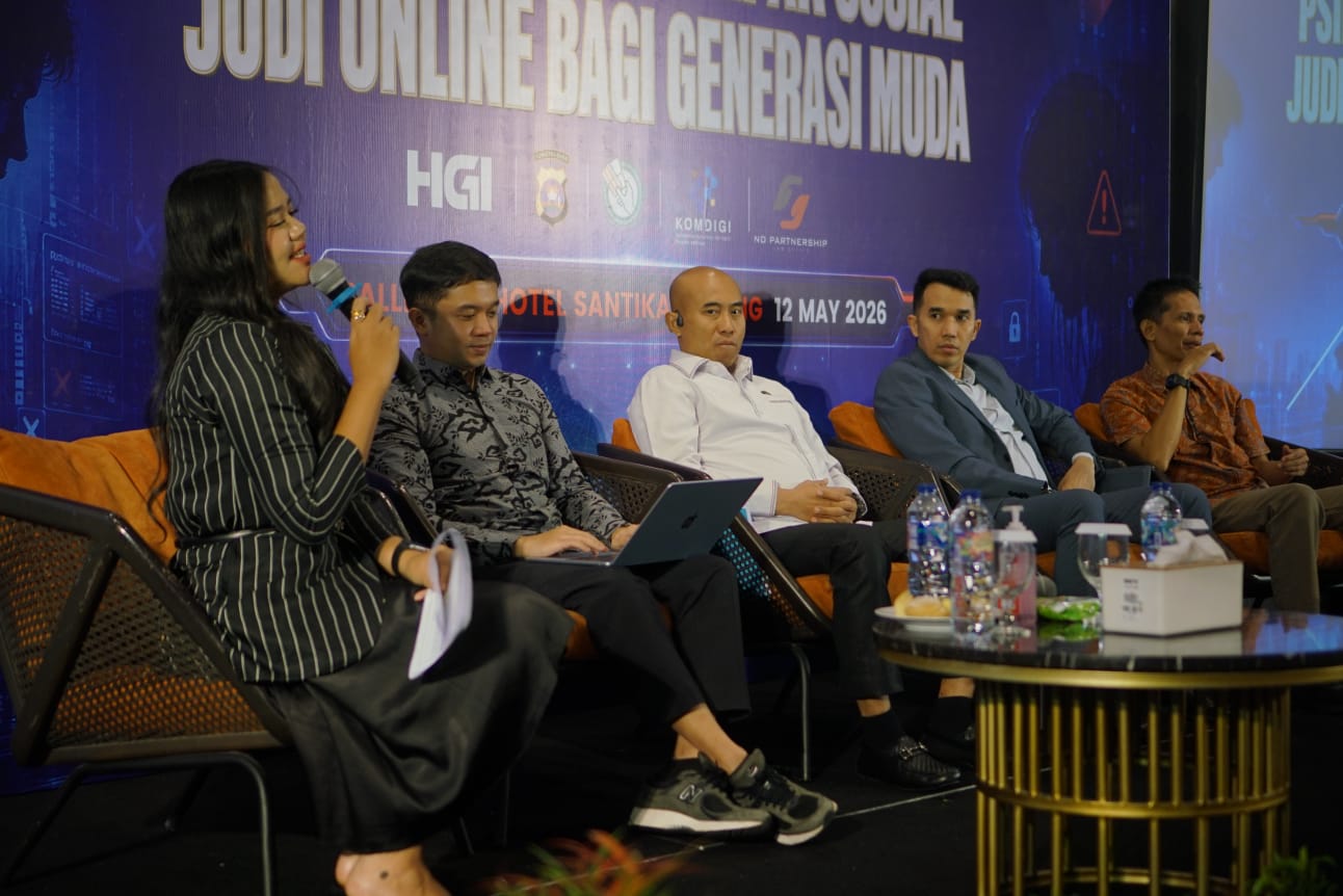 Seminar HGI bersama Polda Sumbar di Padang membahas dampak sosial dan psikologis aktivitas digital berisiko bagi generasi muda.