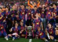 Barcelona memastikan gelar juara La Liga setelah mengalahkan Real Madrid di Camp Nou, Senin (11/5/2026) dini hari WIB. (Foto: AP Photo/Joan Monfort)