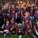 Barcelona memastikan gelar juara La Liga setelah mengalahkan Real Madrid di Camp Nou, Senin (11/5/2026) dini hari WIB. (Foto: AP Photo/Joan Monfort)